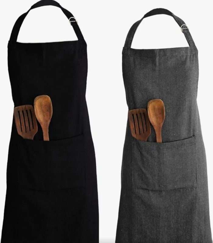 Cotton Apron for Kitchen with Adjustable Belt along with Utility Pocket